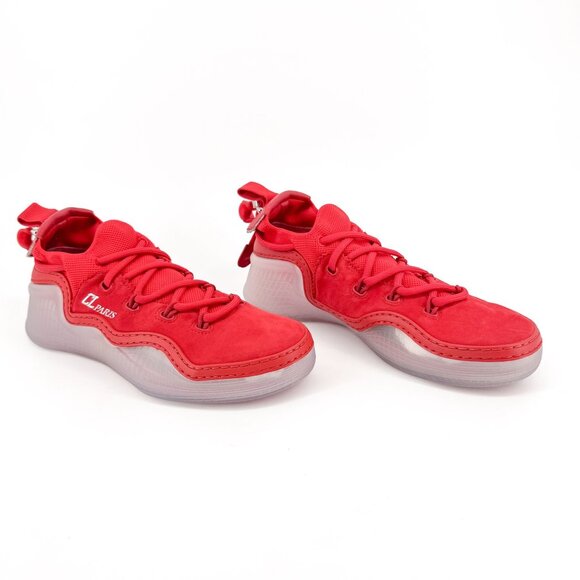 Louboutin Arpoador Drawstring Sock Sneaker Red Suede Size 40 US 10 Women Low Top - Picture 1 of 15